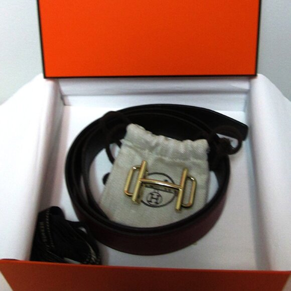 Hermes Royal belt buckle & Reversible leather - Picture 1 of 12
